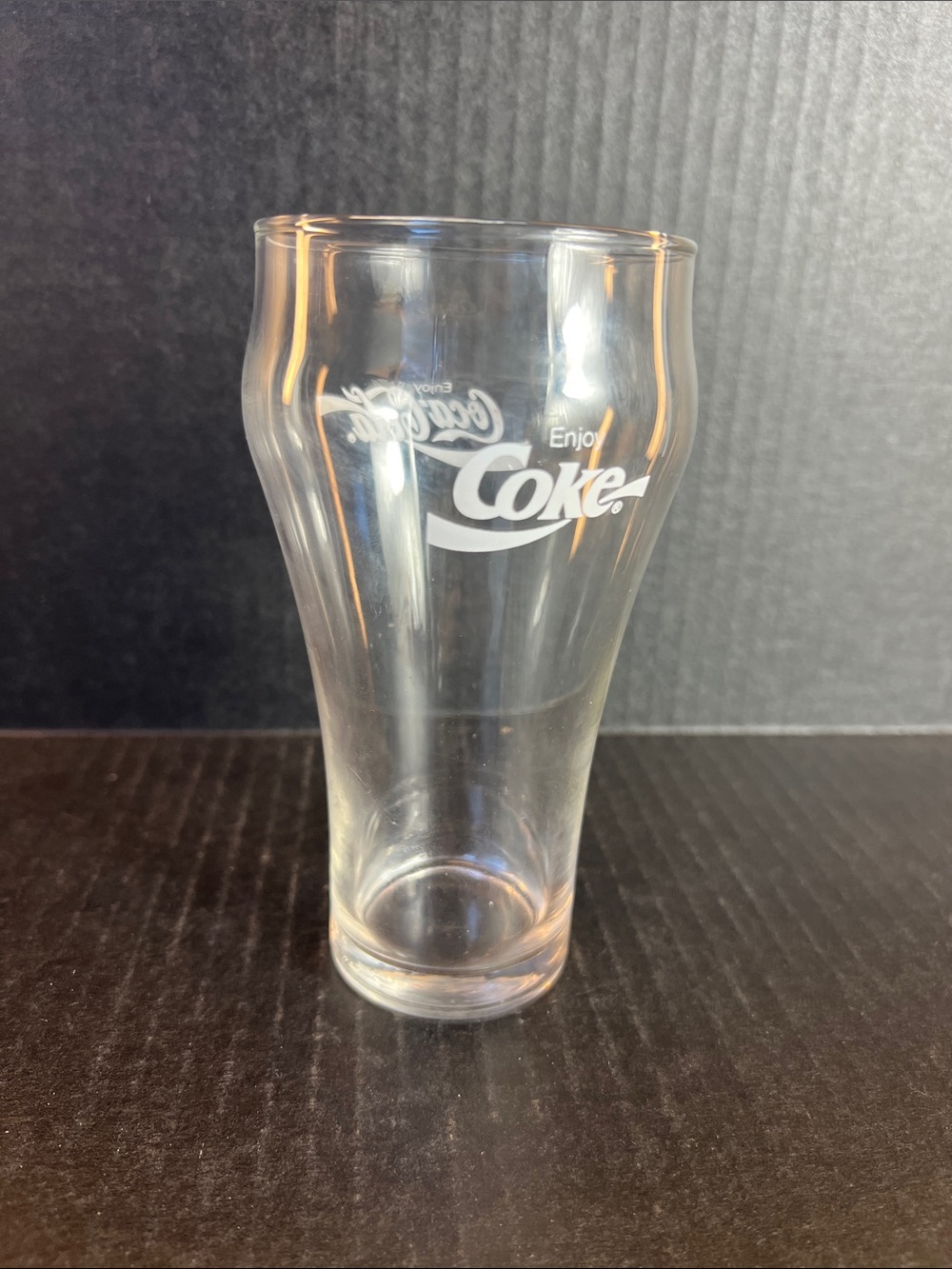 Coca Cola Clear Glass Tumbler with White Logo